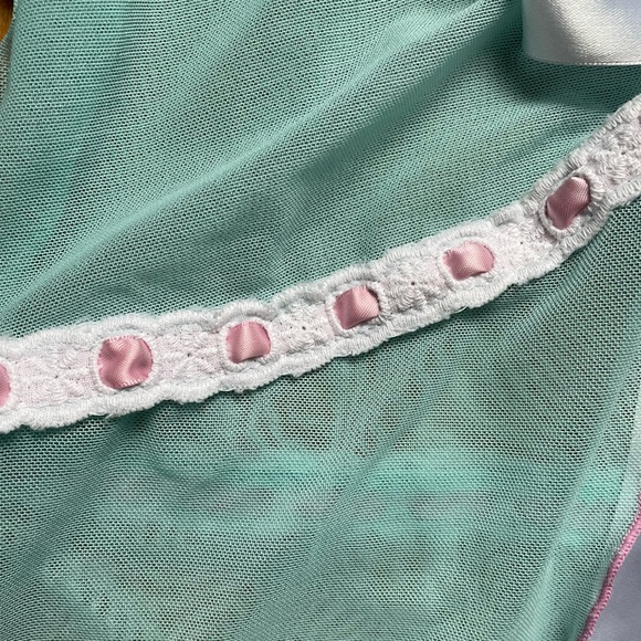 Ruffle coquette chemise sheer mesh top - Picture 5 of 8